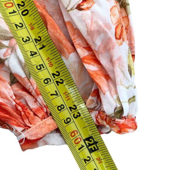 H&M V-Neck Balloon-Sleeved Feminine Romantic Summer Floral Flared Mini Dress S - Picture 16 of 16